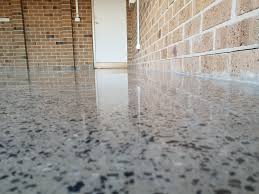 Polished Concrete In Semi Gloss Finish With Full Stone Exposure By Galaxy Concrete Polishing Grinding In Melbourne Polished Concrete Concrete Concrete Floors