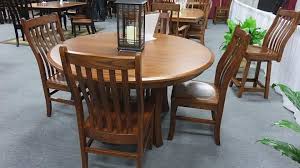 The idea and inspiration behind the arts and crafts dining room is to keep things simple at the same time provide fun. Round Arts And Crafts Trestle Dining Table From Dutchcrafters Amish