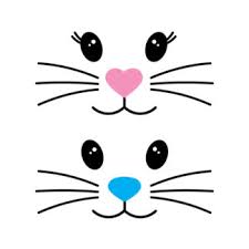 Svg, png, dxf and eps file. Boy And Girl Bunny Face Crafty Canada Studio