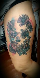 Figure of the women body has many gorgeous curves and veiled areas that can be heightened by tattooing a beautiful tattoo. Watercolor Style Abstract Sugar Skull Tattoo Thank You Lisa Sugar Skull Tattoos Sick Tattoo Tattoos For Guys