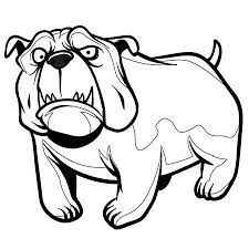 dessin chien bouledogue a colorier coloriage thw