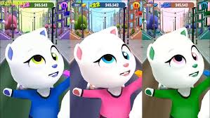 Talking Tom Gold Run Colors Reaction ANGELA Run First Version