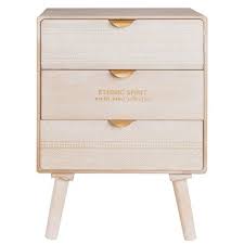 Petit Meuble De Rangement 3 Tiroirs Motifs Ethniques Muebles Decoracion De Unas Habitaciones Bebes