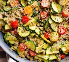 Zucchini Bake With Tomatoes Garlic And Parmesan Ifoodreal Healthy Family Recipe Ground Turkey Recipes Healthy Healthy Turkey Recipes Healthy Ground Turkey