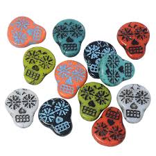 Final Sale Czech Glass Beads Sugar Skull 19 5mm Mix Color Assortment 12 Pieces By Raven S Journey Fruugo Ph
