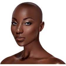 Black Woman Tubed By Thafs Png Liked On Polyvore Featuring Dolls Faces Doll Parts African And Be Beautiful Dark Skin Bald Head Women Beautiful Black Women