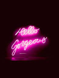 Pink Hello Gorgeous Neon Led Sign Neon Like Art Sign Wall Decoration Bedroom Decor Neon Aesthetic Neon Aesthetic Pink Led Lights Led Wall Art