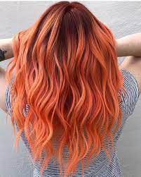 60 Ultra Flirty Hair Color And Hairstyle Design For Long Hair Page 51 Of 60 Latest Fashion Trends For Woman Pastel Orange Hair Hair Styles Dark Orange Hair