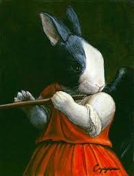 Painting Bunny Angel By Melinda Copper Bunny Painting Bunny Art Animal Art