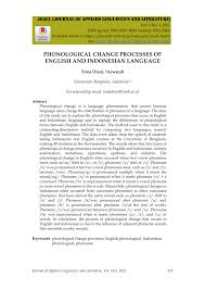 Tata bahasa yang buruk dapat mengakibatkan lebih banyak masalah daripada yang kita pikirkan. Pdf Phonological Change Processes Of English And Indonesian