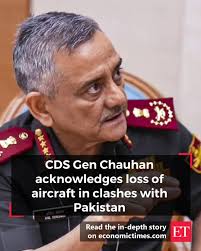 Chief of Defence Staff #GenChauhan acknowledged #India's tactical  adjustments and #DeepStrikes into #Pakistan after initial aircraft loss  during recent clashes. He refuted claims of six #Indian #jets being downed,  emphasizing the importance