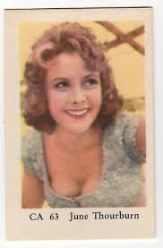 1960s Swedish Film Star Card CA 63 British TV & Movie Actress June Thorburn 