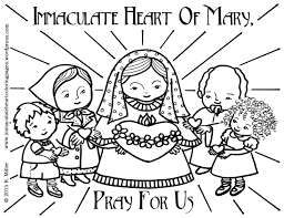 Immaculate Heart Of Mary Coloring Page Heart Coloring Pages Coloring Pages Catholic Coloring