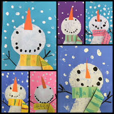 Kindergarten Look Up Snowman Kunst Grundschule Kunst Fur Grundschuler Basteln Winter