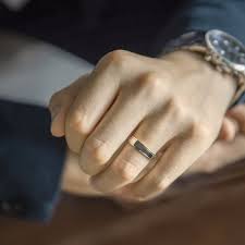 5 Mm 14k Solid Gold Two Tone Ring Flat Edge Two Tone Band Etsy Australia White Gold Wedding Rings Mens Gold Wedding Band Gold Wedding Band