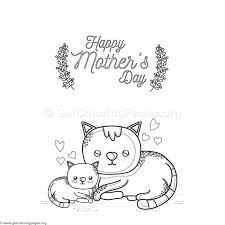 The perfect mother's day card has two things: Free Download Cute Cartoon Cat Happy Mother S Day Card Coloring Pages Coloring Coloringbook Co Coloring Pages Happy Mother S Day Card Unicorn Coloring Pages