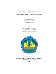 Bagaimana anda bisa melihat cover karya tulis ilmiah? Makalah Penyintesisan Karya Tulis Ilmiah