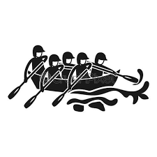 Dibujo de la ciudad de tarapoto, por el médico y naturista inglés richard spruce en 1856, en su viaje por la amazonia peruana, radicando en tarapoto por 2 años, descendió del monte guayrapurima a un arroyo claro, que tenía el pedazo de helecho más rico que había visto en el mundo. Icono De Rafting De Canotaje Estilo Sencillo Vector De Stock Crushpixel