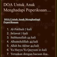 Di sini akan dikongsikan beberapa doa dan panduan kepada ibubapa yang mempunyai anak yang akan menghadapi peperiksaan upsr, pt3, spm dan apa apa sahaja peperiksaan. Doa Untuk Anak Hadapi Upsr