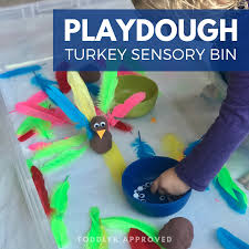 Thanksgiving games can be a great way to mix a lesson plan with entertainment. Turkey Playdough Fine Motor Skills Activity Toddler Approved