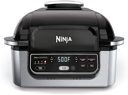 This kitchen appliance is virtually smokeless; Amazon Com Ninja Foodi 5 In 1 Indoor Grill With Air Fry Roast Bake Dehydrate Ag302 Black And Silver Kitchen Dining