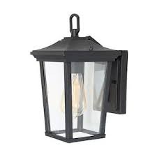 Design house the village 1 light 8 25 in oil rubbed bronze bell vanity wall sconces department at lowes. Lnc Sabrina 11 8 In H Matte Black Medium Base E 26 Outdoor Wall Light Lowes Com Garage Lights Exterior Outdoor Wall Lantern Outdoor Walls