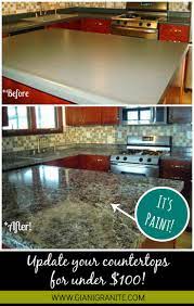 Affordable Countertop Makeover Paint That Looks Like Granite Diy Www Gianigranite Com Countertop Paint Kitchen Diy Makeover Home Countertop Makeover