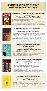 Famous Book Titles That Come From Poetry Part 2 Famous Books Book Addict Books