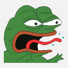Browse thousands of pepe emoji to use on discord or slack. Pepe The Frog Anger Frog Hewan Vertebrata Png Pngegg
