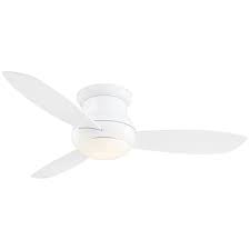 Has a 14 degree blade pitch. Minka Aire Concept Ii Wet 52 In Led 52 In White Led Flush Mount Ceiling Fan With Light Wall Mounted Remote Control And Light Kit 3 Blade In The Ceiling Fans Department At Lowes Com