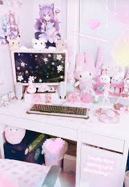 Pin By Leah Navarro On Wall Desk Kawaii Bedroom Kawaii Room Pastel Room