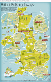 Brilliant British Getaway Map For The Sunday Telegraph Uk By Nate Padavick From Idrawmaps Blogspot Com Travel Infographic Illustrated Map Map