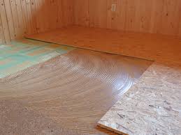 When you install your vinyl on a wood subfloor, the top plywood should be a minimum of 1/4″ thick. Types Of Subfloor Materials In Construction Projects