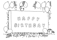 Lassen sie es die blüten und die schrift auf der kostenlosen malvorlage bunt ausmalen. Ausmalbilder Zum Geburtstag Geburtstagstorte Kerzen Happy Birthday