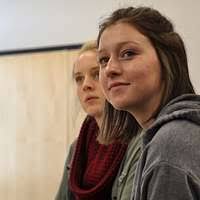 Boatswain's Mate 2nd Class Michael St. Germain, assigned to USS  Constitution, speaks to children and teens at the Boys and Girls Club Swift  Kids branch as part of the Phoenix Navy Week. -