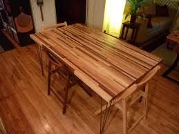They serve triple duty as a chopping surface, additional counter space and pull up a chair and you have a casual dining table. Multi Scrap Wood Butcher Block Dining Table By Gopherit Lumberjocks Com Woodworking Community