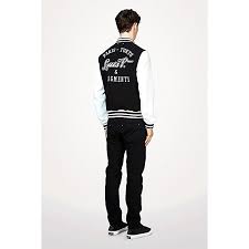 Fragment Embroidered Varsity Jacket In Men S Ready To Wear Outerwear Collections By Louis Vuitton Varsity Jacket Jackets Black Jeans