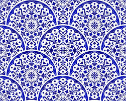 Black and white illustration of am ornate floral arabesque decorative seamless pattern with each motif in a foliate frame suitable for textiles and damask style. Free Vector Oriental Vector Pattern With Arabesque Floral Elements