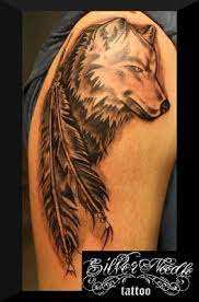 Alaska Themed Wolf Tattoo Native American Tattoos Feather Tattoos Native Tattoos