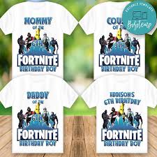Birthday Boy Fortnite Birthday Shirt Ideas Printable Fortnite Game Family Shirts Template Instant Download In 2020 Birthday Boy Shirts Family Birthday Shirts Family Birthdays