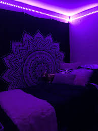 My College Dorm It S A Vibe Black And Light Pick Tapestry Led Strip Lights Tumblr Chambre Neon Chambre Design Chambre Deco Ado