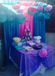 Little Mermaid Candy Buffet Princess Party Decorations 7th Birthday Party Ideas Sea Party Ideas