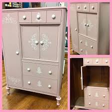 Nice Old Wardrobe Finished With Dixie Belle Tea Rose And Fluff Refurburator Dixie Pink Painted Furniture Painted Furniture For Sale White Painted Furniture