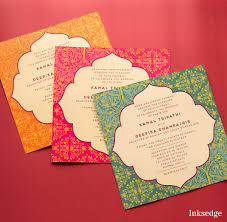 S Nice Colours I Like The Shape Indian Wedding Invitation Cards Indian Wedding Invitation Card Design Wedding Invitation Design