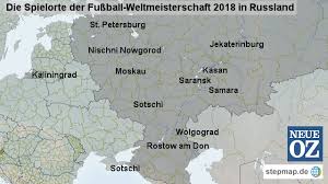 Deutschland ist ein land in zentraleuropa und grenzt im norden an dänemark, im osten an polen und die tschechische republik, im süden an österreich und die. Stepmap Fussball Wm 2018 Russland Landkarte Fur Deutschland