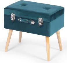 Current matches filter results (2,234). Buy Rectangular Tufted Storage Ottoman Velvet Foot Stool For Living Room Mid Century Modern Ottoman Storage Footrest Stool With Upholstered Pad Vanity Stools With Button Tufted For Bedroom Teal Online In Turkey B0919kbsgs