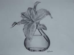 Keep shading the flower until you have all of the pedals shaded. 14 Elegant Wooden Vases Artist Portfolio Ideas Flower Vase Drawing Drawings Still Life Sketch