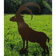 Https Shop Metallmichl Com De Alpentiere Steinbock Murmeltier Und Mehr 5496 Edelrost Steinbock 90cm 3702840078627 Html Tiere Steine