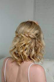 Gp Prom Hair Promhair Hairstyles Soft Curls Soft Curls Crown Braid Hairstyle By G Prom Hairstyles For Short Hair Hair Styles Short Hair Updo