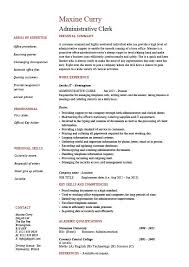 Administrative Clerk Resume Clerical Sample Template Job Description Clerical Duties Expertise